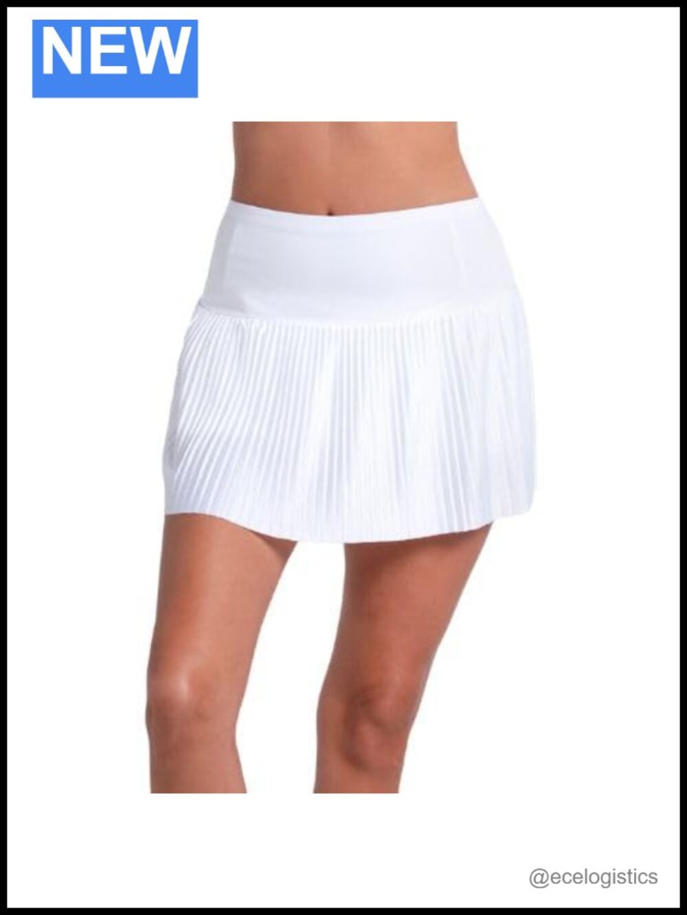Pleated Performance Tennis Skirt with Shortie Pull On Lightweight